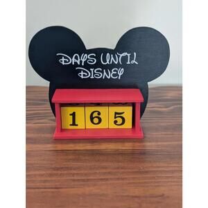 Disney Countdown Block Calendar with Mickey Mouse Ears